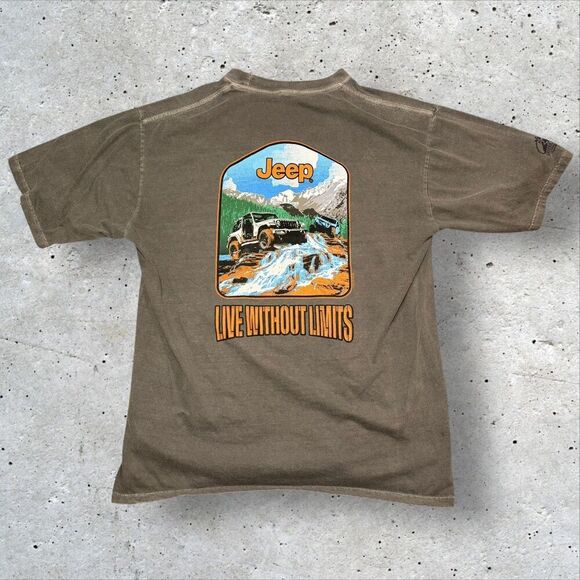 Crazy Shirts Jeep Live Without Limits Gray Graphic T‑Shirt Men’s Large Large - Picture 2 of 12